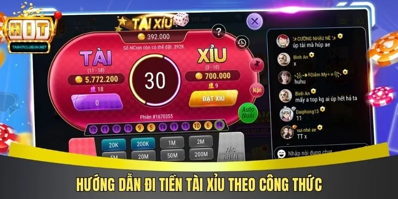 Hướng dẫn đi tiền tài xỉu theo công thức